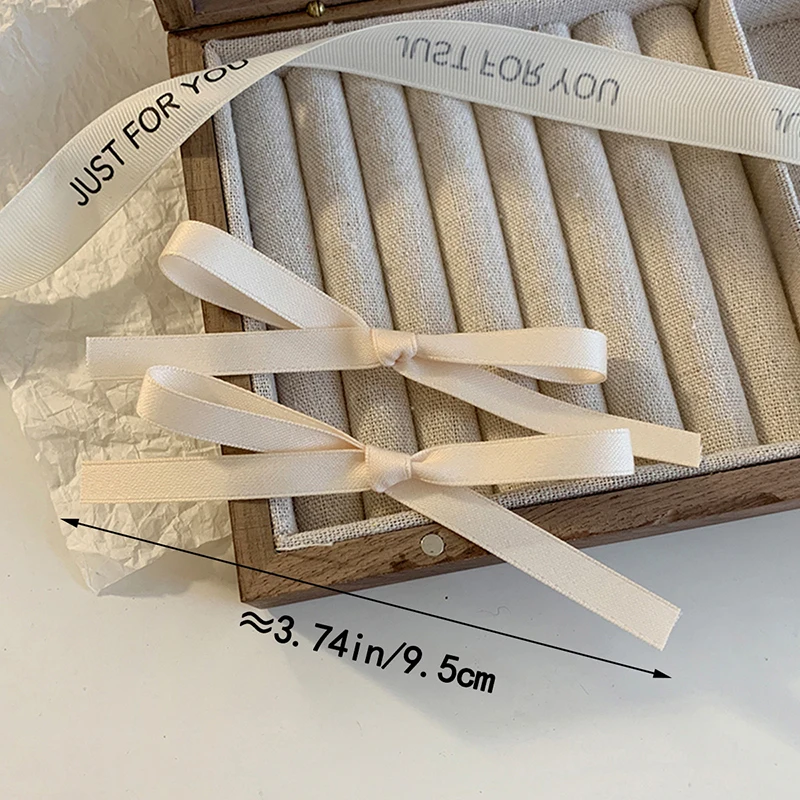 2 Stück Süße Schleifen-Haarspangen Ballett-Schleifen-Haarnadeln Pony-Clips Mädchen Mini-Haarklammern Damen-Kopfbedeckung Haaraccessoires – Detail 7