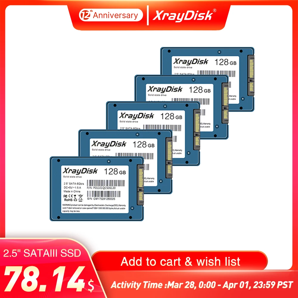 Xraydisk оптовая продажа Sata3 Ssd металлический чехол 128 ГБ 120 Hdd 2 5 жесткий диск дюйма
