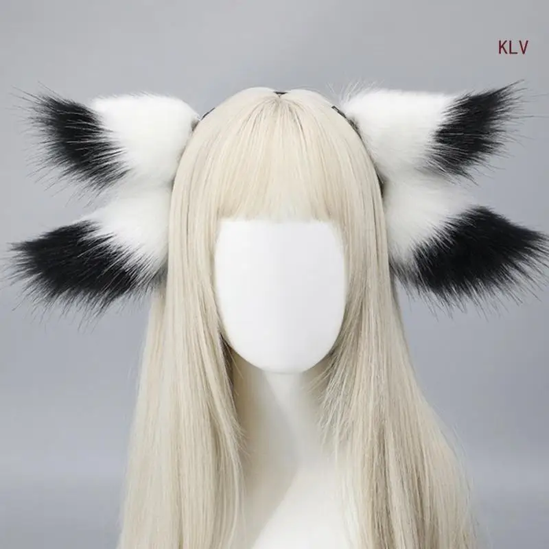 

Girls Anime Hairhoop Plush Ear Headband Cosplay Costume Halloween Party Lovely Headdress Women Comic-Show Headwear