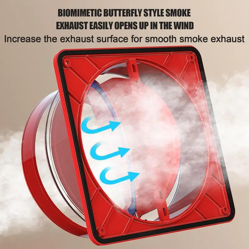 

Backdraft Damper Back Check Valve ABS Range Hood Exhaust Valve Bathroom Check Valve Gravity Closing Wear-Resistant Range Hood