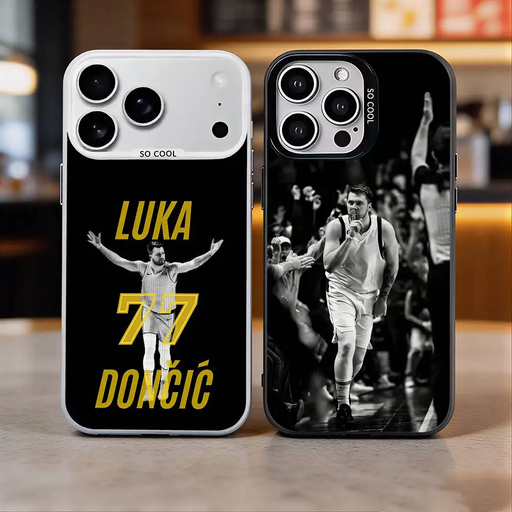 L-Luka D-Doncic 77 Colorful Silver Phone Case  Cover