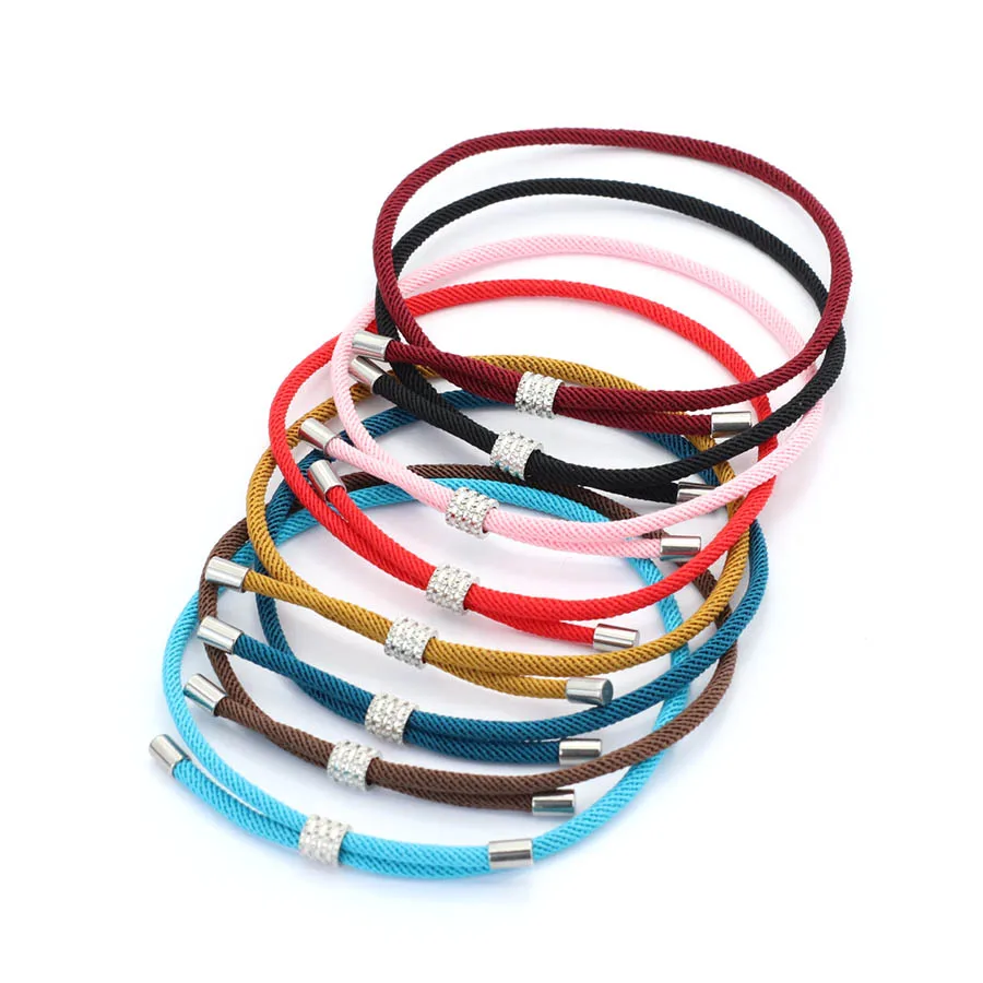 Stainless Steel Red Thread Bracelet for Men and Women