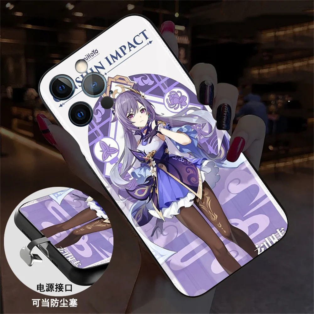 

Luxury Anime Smart Led Light Phone Cases Music Cool Luminous Cover For VIVO X50 X60 X70 Pro Plus X80 X90 Pro IQOO 8 9 10 Pro