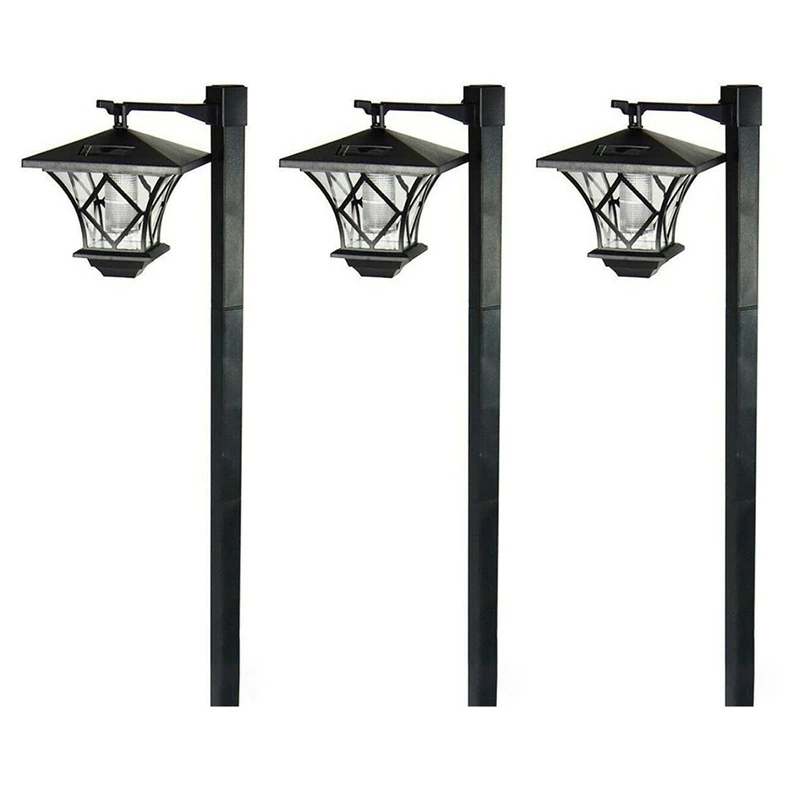 

3X LED Solar Powered Traditional Garden Lamp Post Lamppost Lantern Light Decor 1.5M Promotion