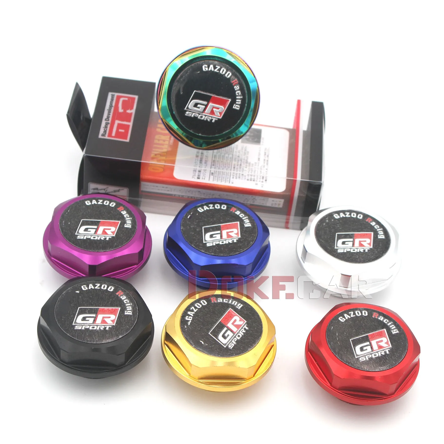 GR Sports Aluminium Car Engine Oil Cap for Toyota Racing Emblem Tank Filler