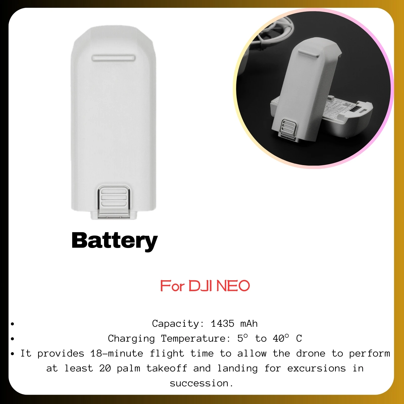 Batteries DJI Neo - Lot 2/3 Pces, Chargeur 65W - Compatible Drone Neo