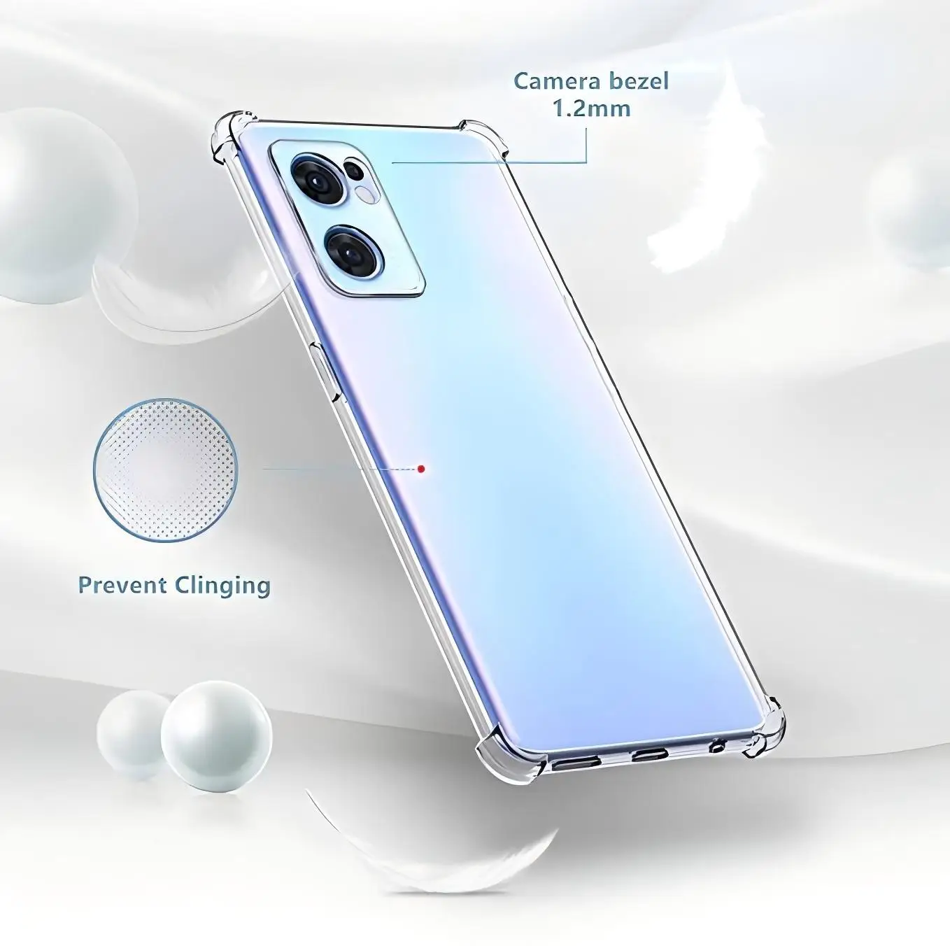 Shockproof Clear Bumper Case - Transparent Silicone Soft Cover