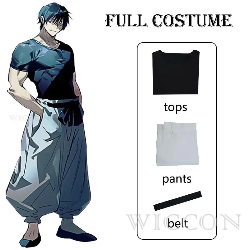 

Anime Fushiguro Toji Cosplay Jujutsu Kaisen Cosplay Costume Uniform Top Pants Full Set Halloween Carnival Party Men Costumes