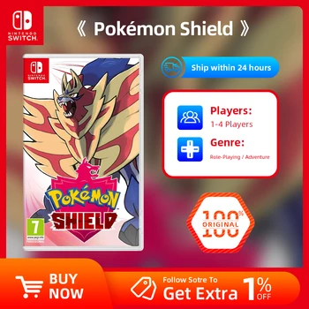 Pokemon Shield - Stander Edition - Offerte di giochi per Nintendo Switch - Supporto solido per cassette di gioco per più lingue