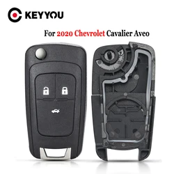 Enhanced Flip Folding Remote Car Key Shell Case with HU100 Blade and 2/3 Button Options - 3 Buttons