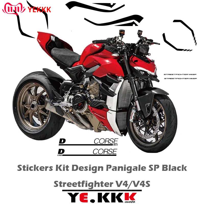For Ducati Streetfighter V4 V4S Stickers Decal Kit Design Panigale