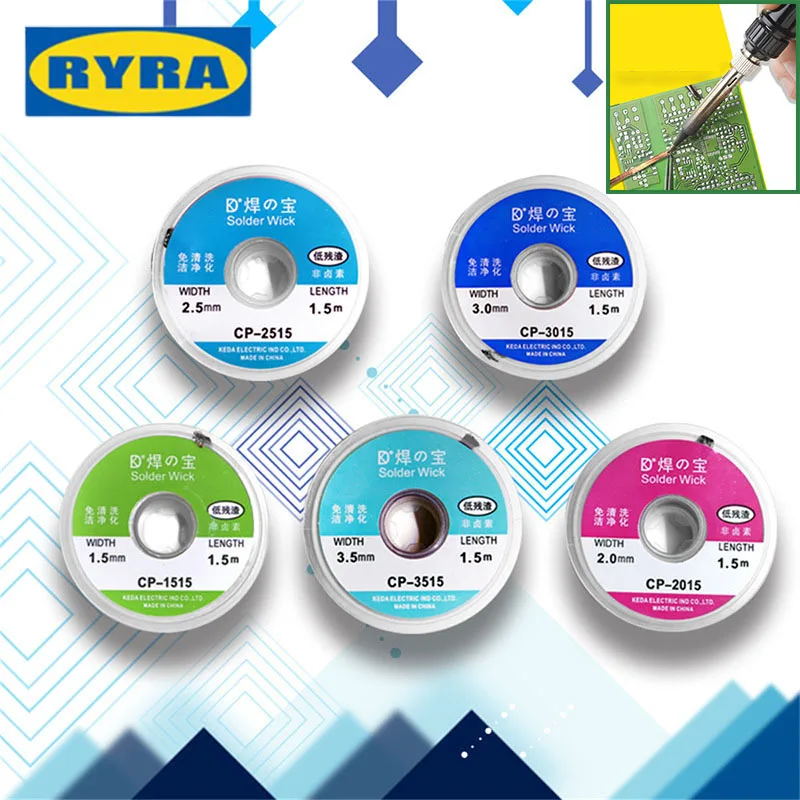 Desoldering Mesh Braid 1.5-3.5mm Copper Welding Point Solder Remover Wire For Soldering