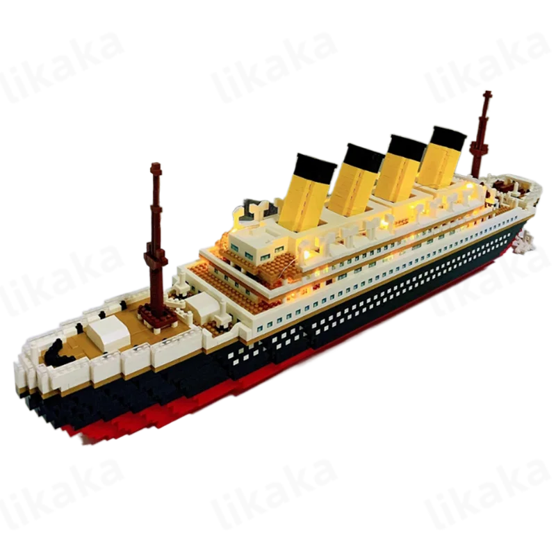 

3800PCS Titanic Micro Building Blocks Cruise Ship Model Blocks Toys for Boys Gift DIY Toys Boat Diamond Bricks Kit Educational