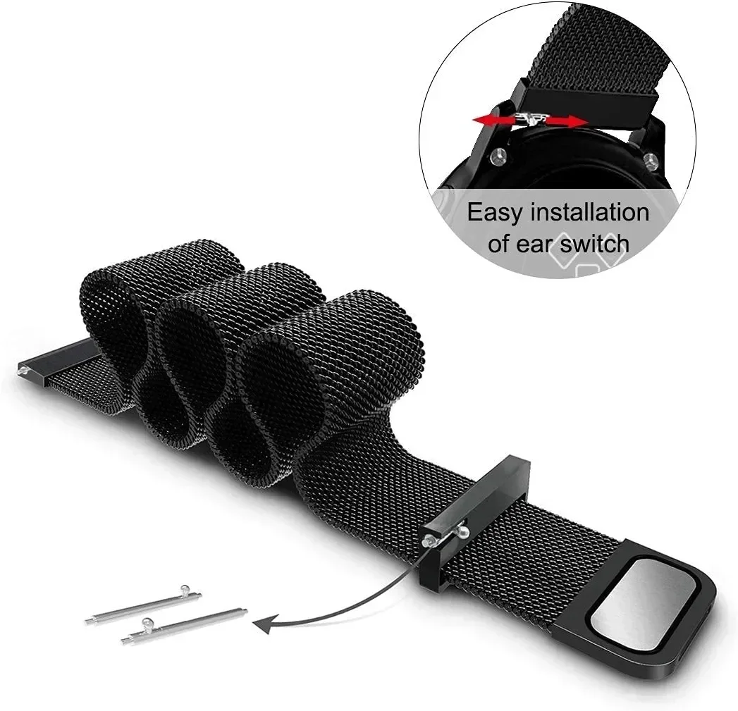 Elegant 22mm Metal Milanese Strap Bracelet