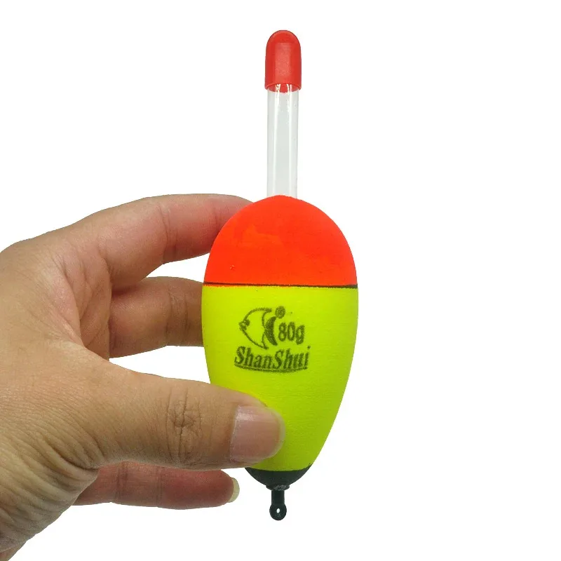 10/2pcs Aorace EVA Luminous Fishing Night Float Light Stick Foam Plastic Bobber Sea Rock Fishing Floats 10/20/30/40/50/60g/70g