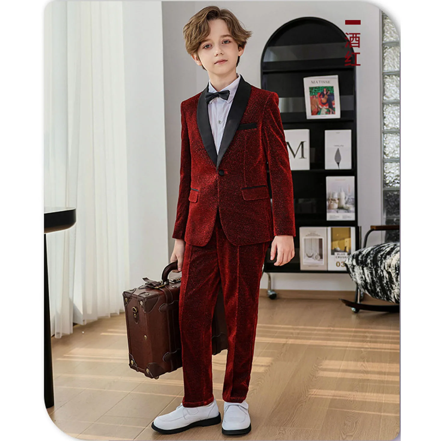 Toddler Classic Boys'Formal Suit Set Kids Formal Outfit Boys Formal Dresswear Vest Set