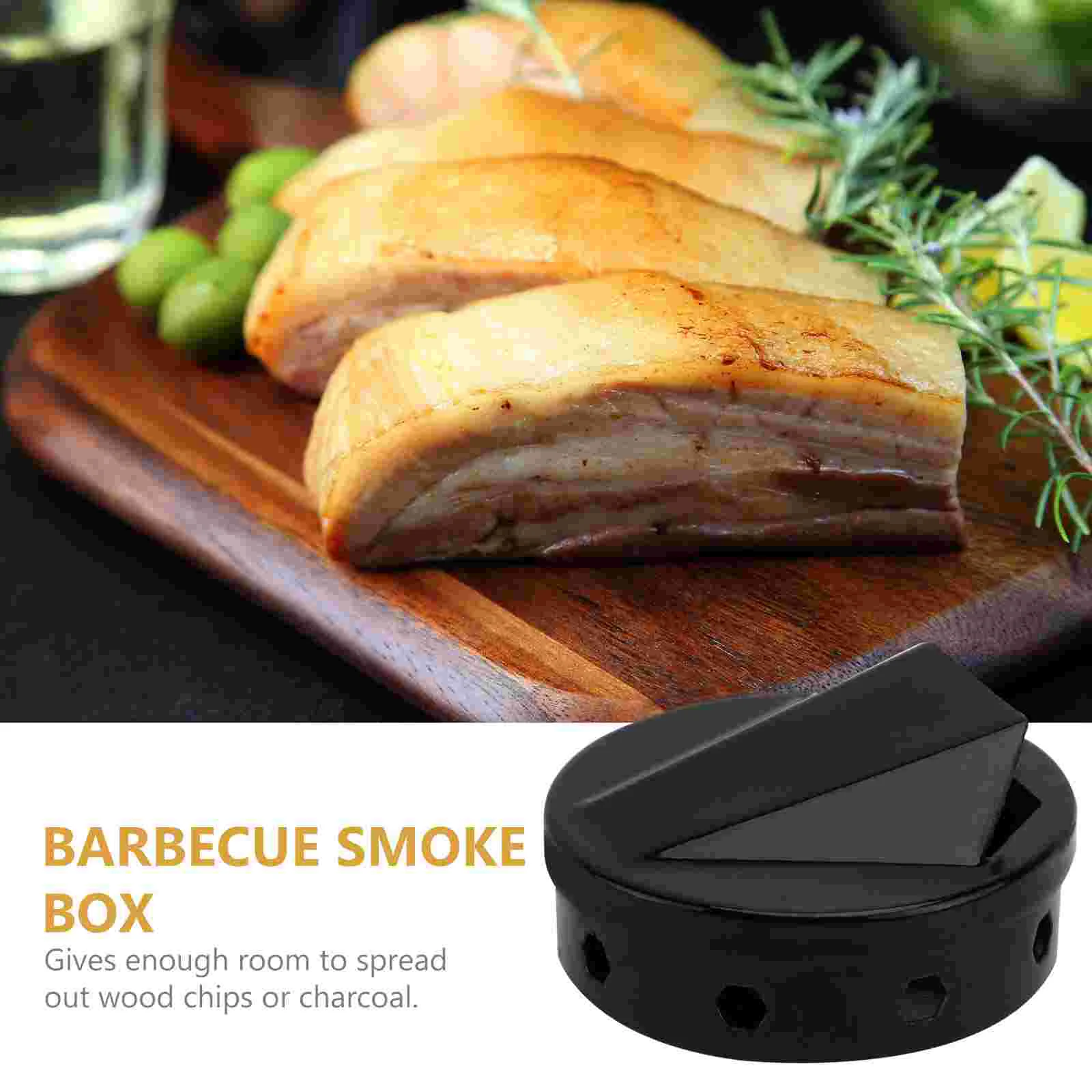 Stainless Steel Square Smoker Box Bbq Accessory Charcoal Grill Tray Barbecue Tool Plate For Wood Chips Bbq Supplies 1pc smoker accessories smoker accessory
