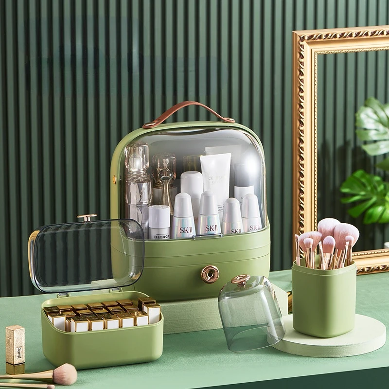 Desktop Dust proof Skin Care Products Organizer Shelf Lipstick Makeup