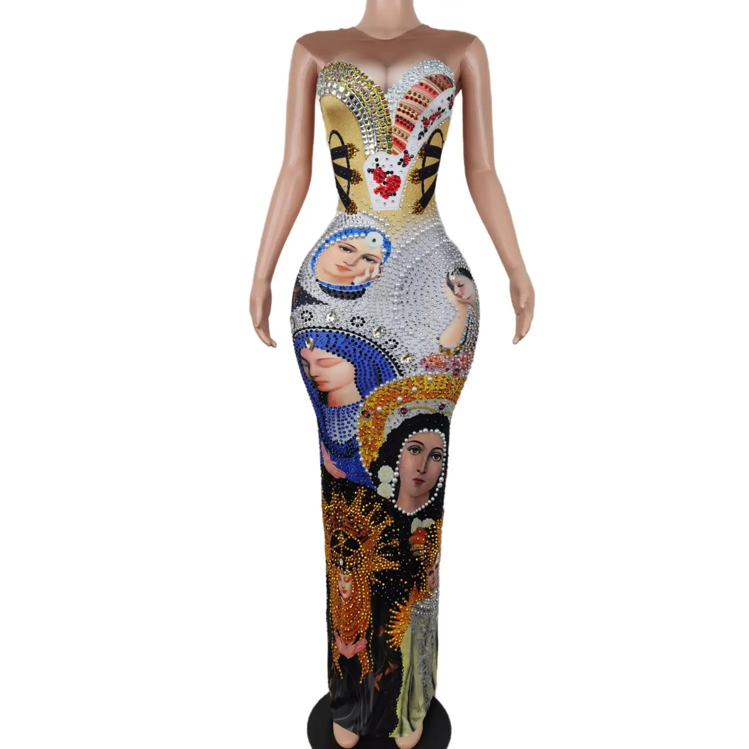 thumbnail image 2 of Rhinestone Birthday Black Sparkly Dress For Women - Mini Short With Diamonds 2 of 9