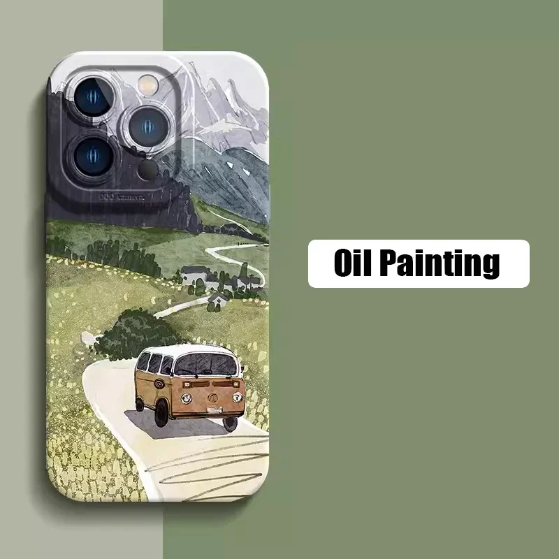 Pink Cherry Blossoms Van-Gogh Oil Painting Phone Case Cover