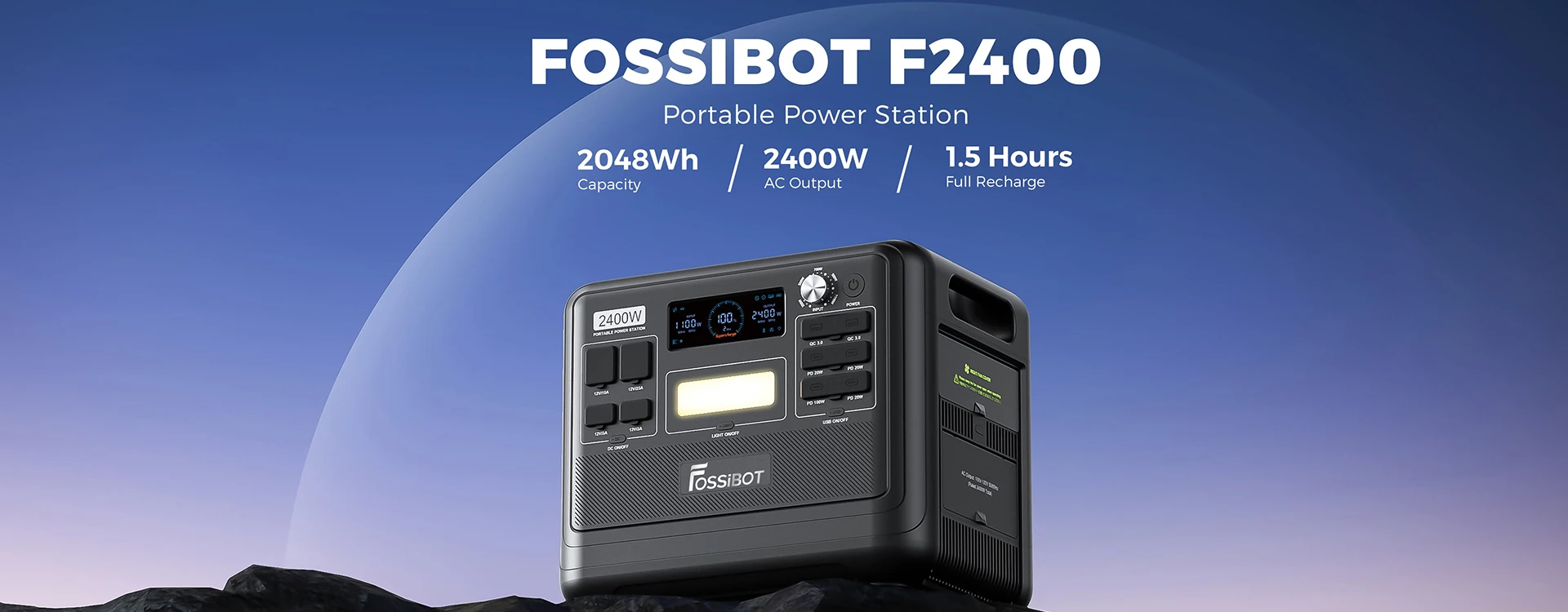 FOSSIBOT - Centrale électrique portable, FOSSiBOT F3600 générateur solaire  LiFePO4 3840 Wh, sortie CA 3600 W - Noir - Batteries solaires - Rue du  Commerce