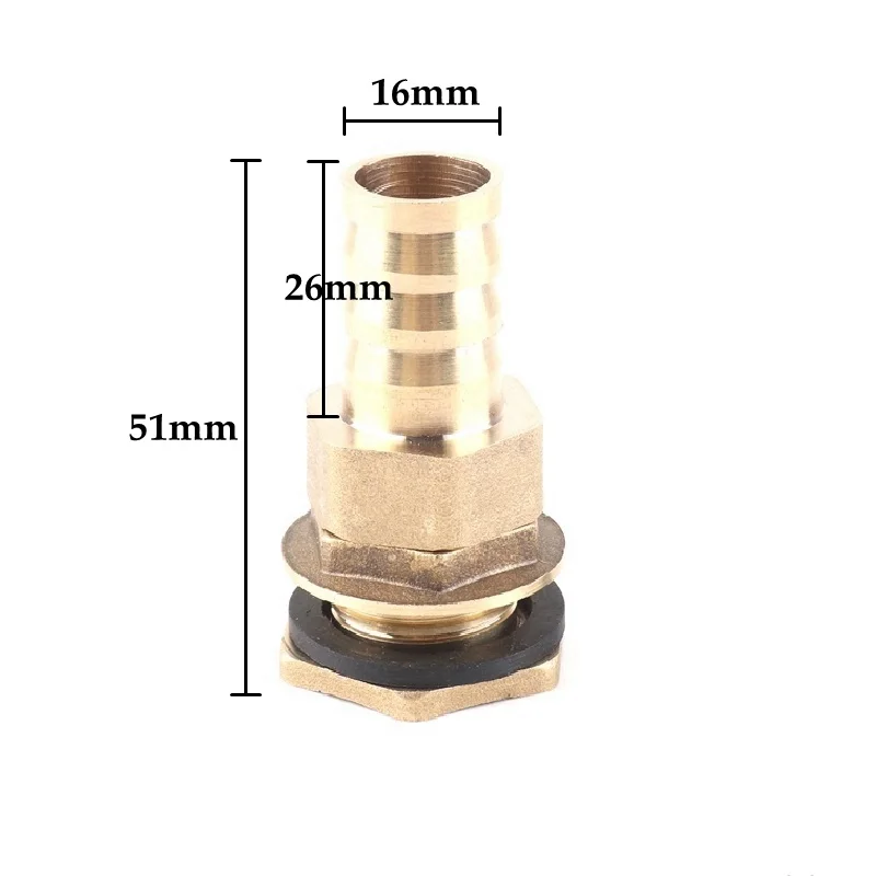 1pcs 1/2" Thread Fish Tank Adapter And Pagoda Connector Swivel Fitting Water Tank Copper Adapter Irrigation Water Hose Connector