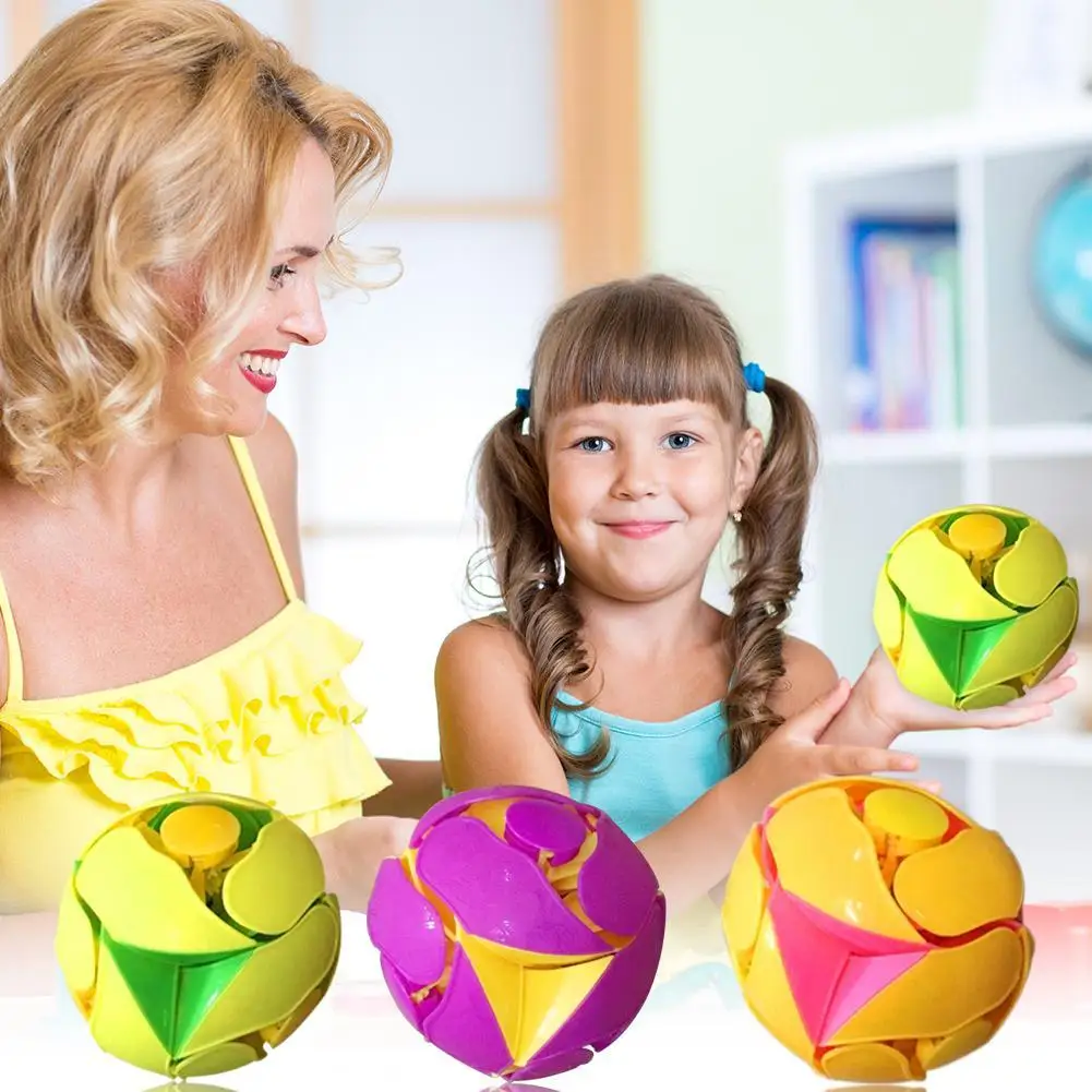 Kids Funny Color Changing Ball Color Flipping Ball Hand Throwing Sensory Toys