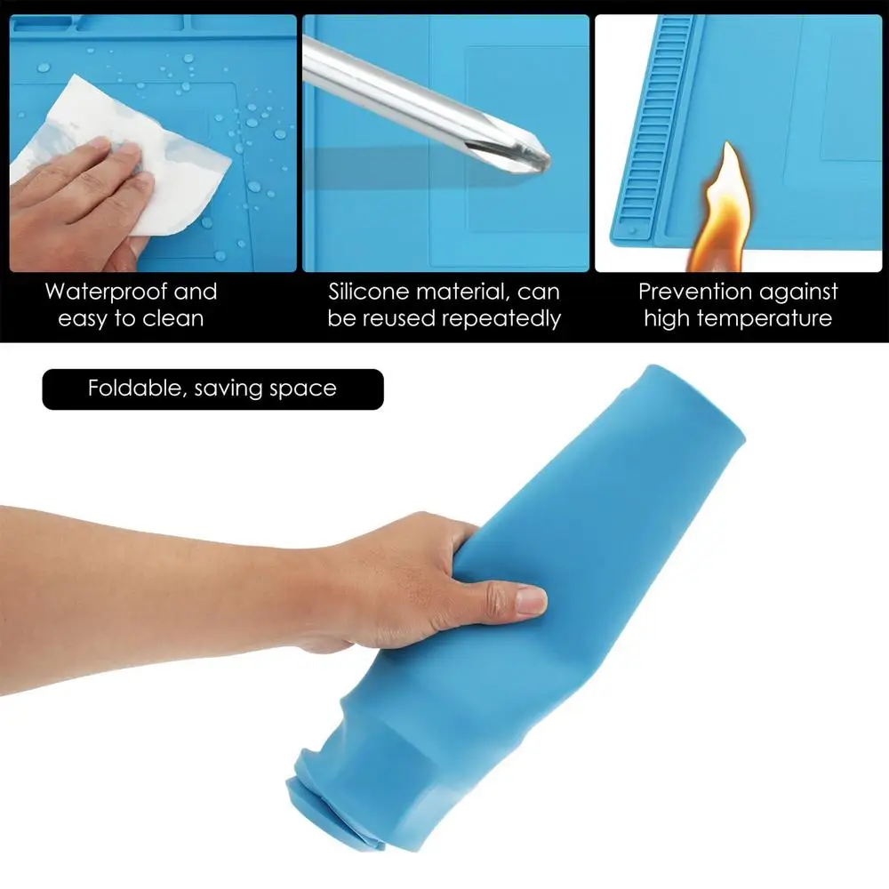 45 *30cm Watch Repair Work Pad Soldering Station Heat Resistant Pad Watch Repair Non-slip Silicone Mat For Watchmaker tool