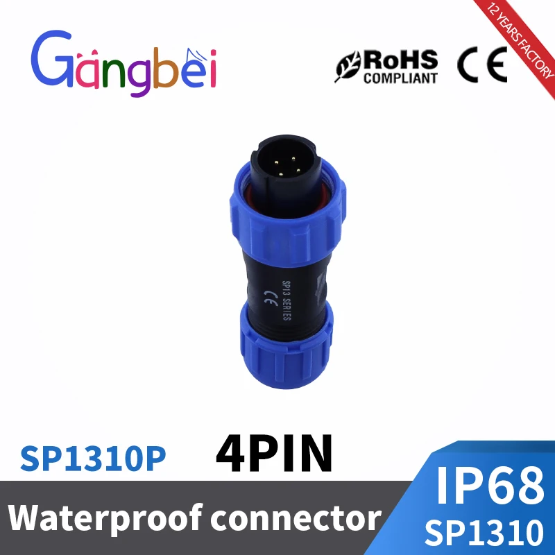 Durable IP68 Waterproof Multipin Panel Mount Connector Set