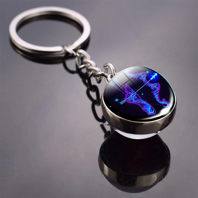 Celestial Zodiac Double-Sided Keychain Gift