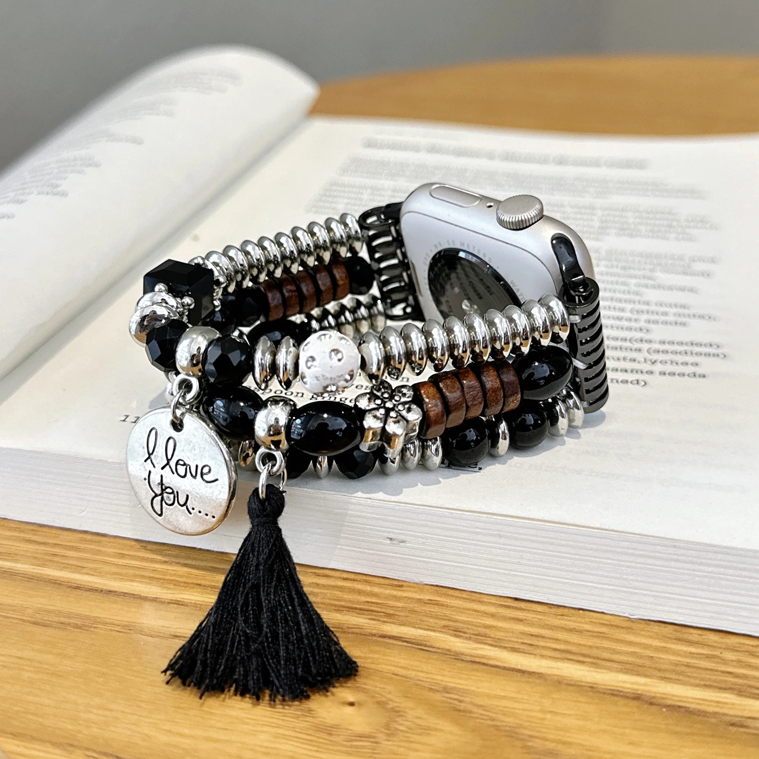 Vintage exotisches Su-Armband für Apple Watch 46/45/44/42/41/40/38 Damenarmband für IWatch 10/9/8/7/6/5/4/3 – Detail 6