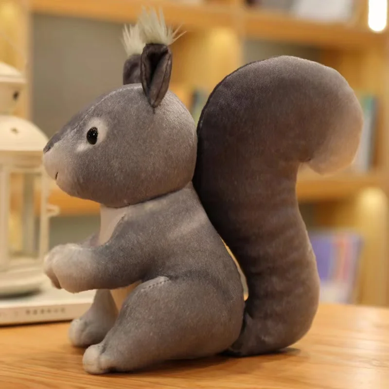 Statuetta Di Scoiattolo Bianco Adorabile, Piccola Statua Di Peluche Ciondolo Peloso Decorazione Per~p146834636