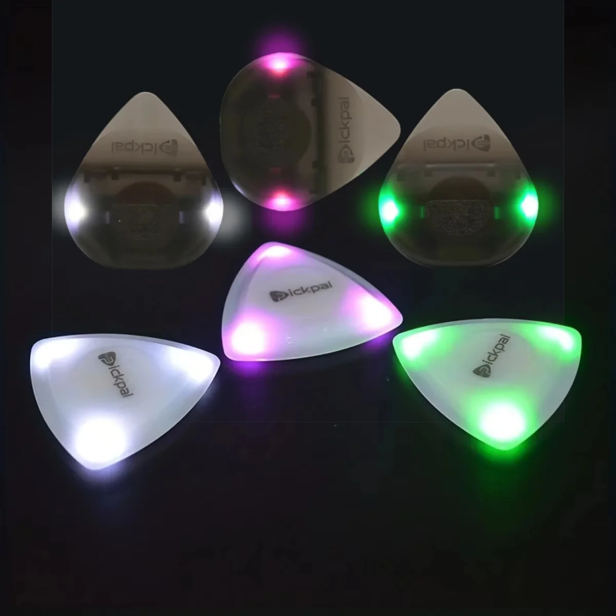 Guitar Picks Miwayer LED Luminous ABS Electric With Three-Color Light Options White Green Purple