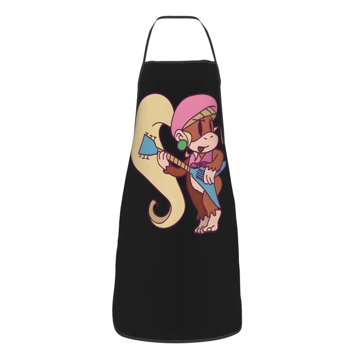 Bavaglino Personalizzato Cute Guitarist Dixie Kong Grembiuli Per Uomo Donna Unisex Adult Chef Kitchen Cooking D-Donkey Kong Game Tablier Cuisine