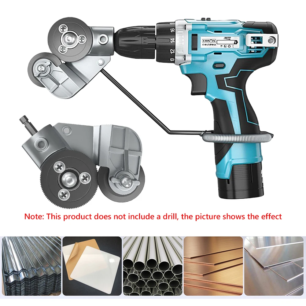 Metal Sheet Cutter Adapter Attachment Iron Scissors Electric Drill To Shears Cutter Nibbler Cutting Iron Steel Alloy Plastic