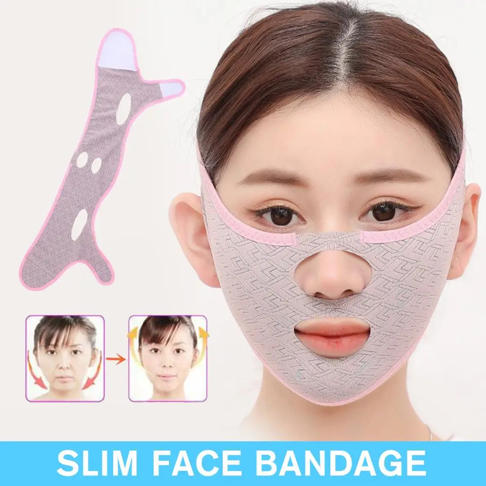 Elastic Face Slimming Bandage V Line Face Shaper Reusable Breathable Sagging Care Chin Wrinkle Double Lift Beauty Skin Tool C1U8