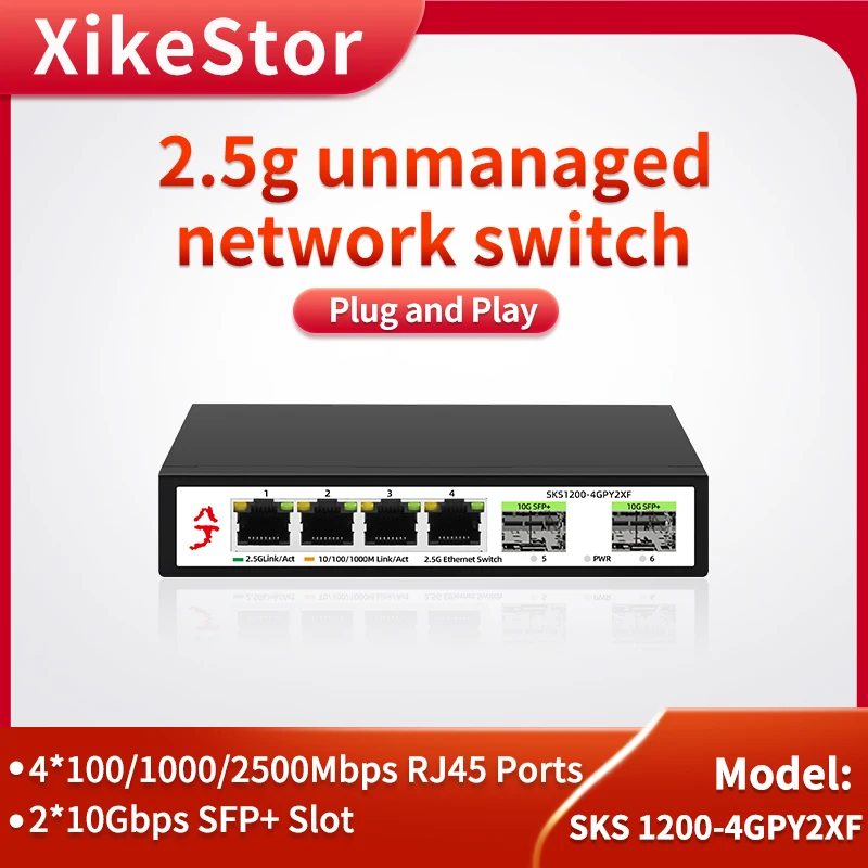 xikerstor-commutateur-sans-ventilateur-non-gere-6-ports-25g-4-ports-rj45-100-mbps-1000-mbps-2-dechets-10gbps-fente-plug-play-division-vlan