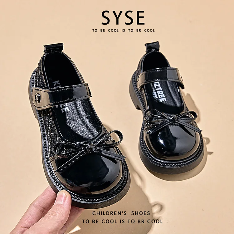 Frühling Herbst kinder Leder Schuhe mit Bowknot Vielseitig Mädchen Mode Mary Jane Schuhe Kausalen Patchwork Kinder Prinzessin Schuhe – Detail 6