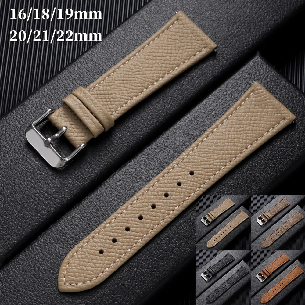 Vintage Calfskin Leather Quick Release Watch Band - Universal Size Replacement Strap