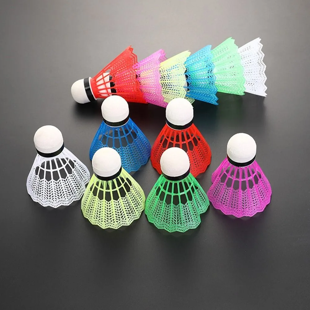 

6/12PCS Multi-color Windproof Badminton Wind Resistance Plastic Shuttlecock Ball Foam Ball Head Badminton Training Accessories