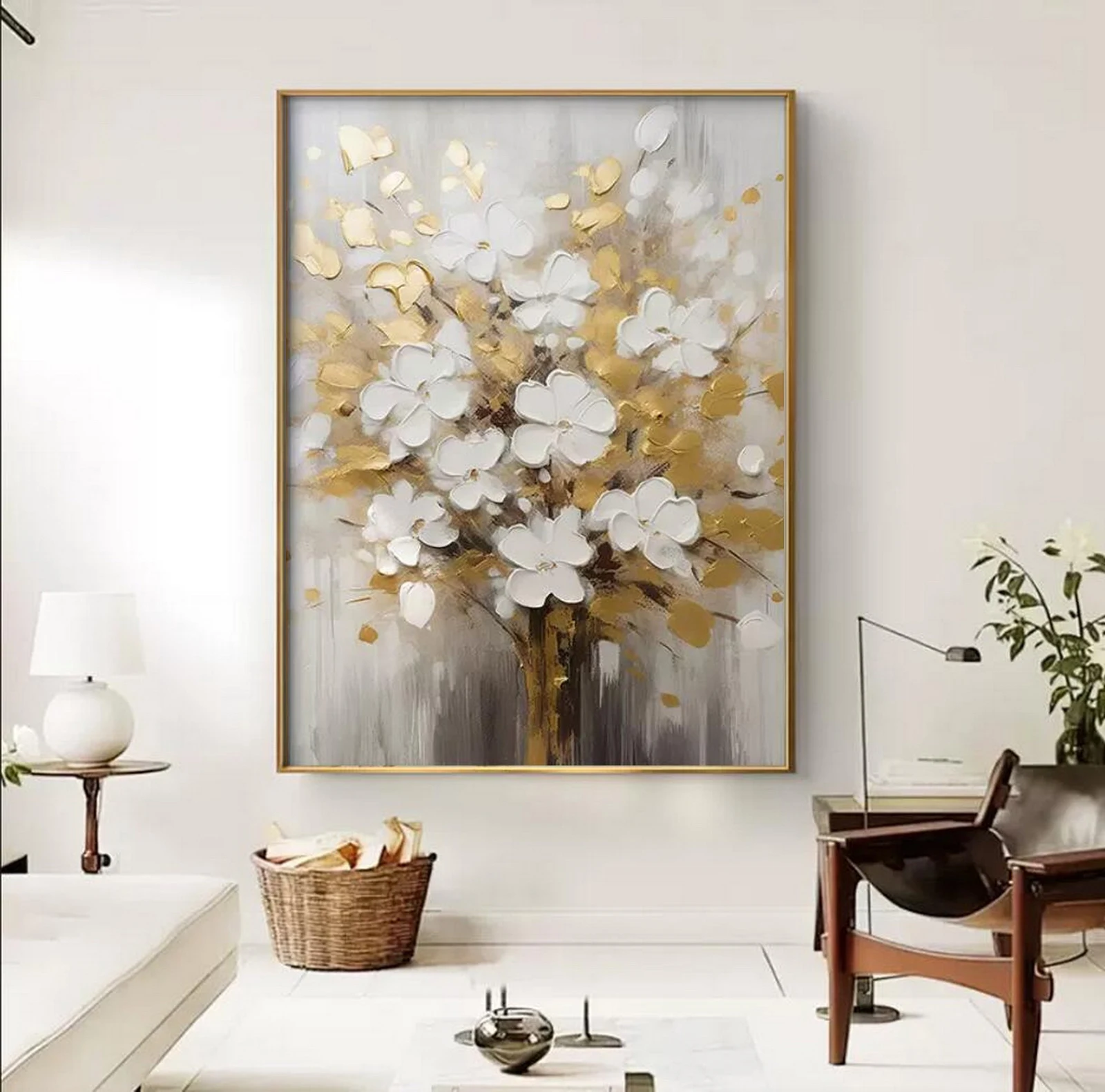 Textured Floral Oil Painting 1