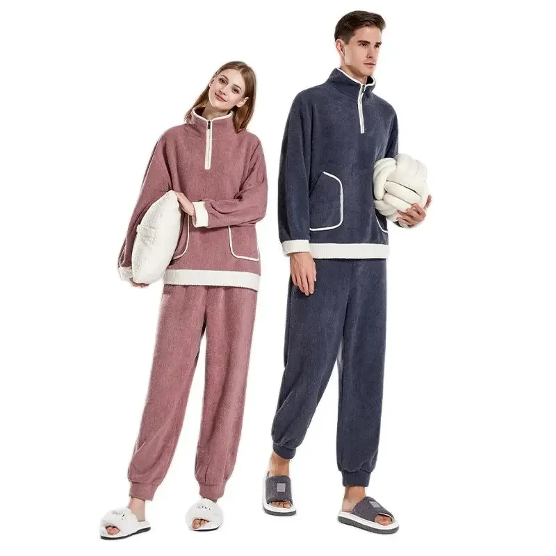 

Winter Couples Pajama Sets Women Men Pyjamas Woman Sleepwear Thicken Soft Comfortable Warm Lovely Lovers Pijamas Suit Hombre