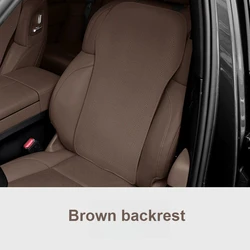 Universal Leather Car Seat Cover with Breathable Non - Slip Extended Leg Rest for Enhanced Comfort (Brown backrest)