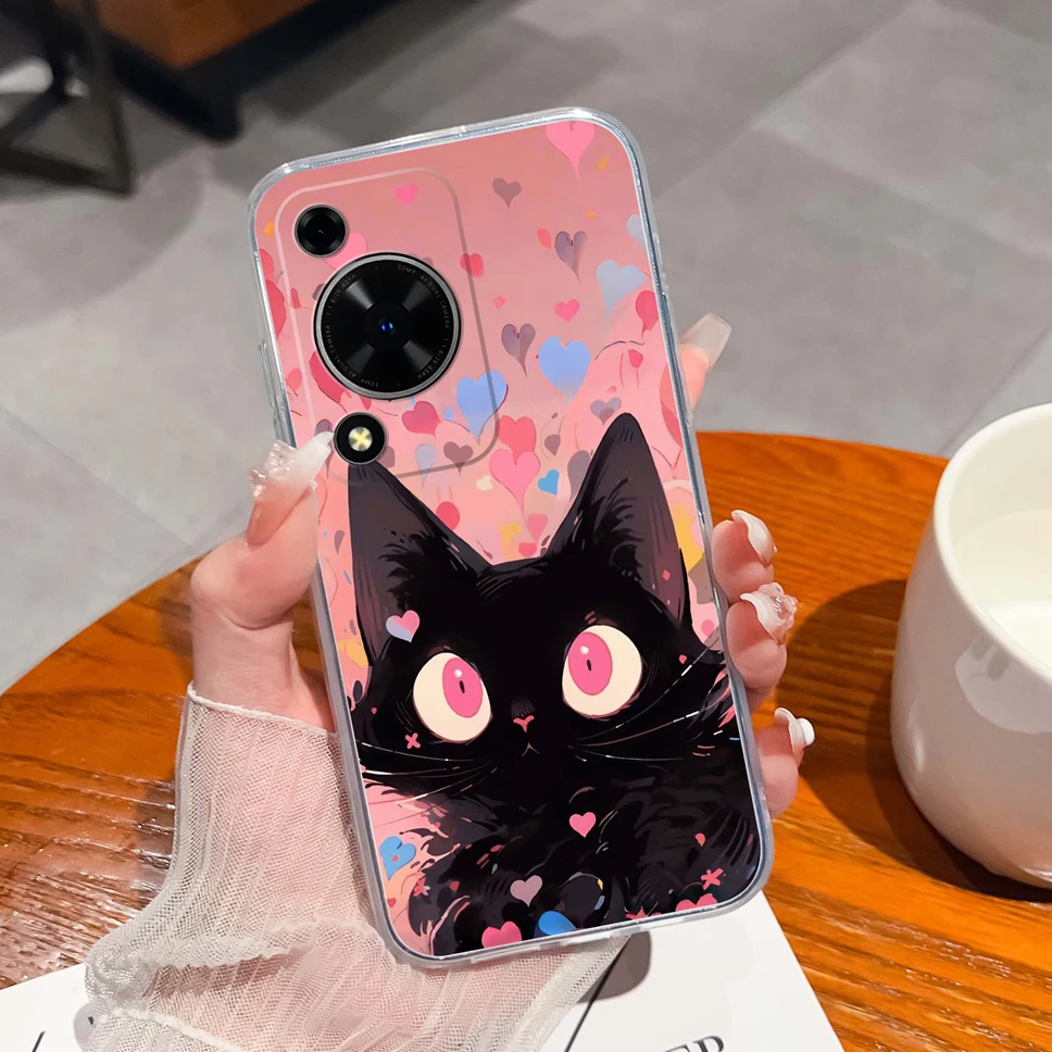 Cool Sweet Style Transparent TPU Silicone Protective Back Cover Case