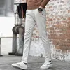 Casual Pants For Mens Cotton Solid Color New Work Wear Straight Fashion Casual Elastic Slim Trousers New Arrivals 4