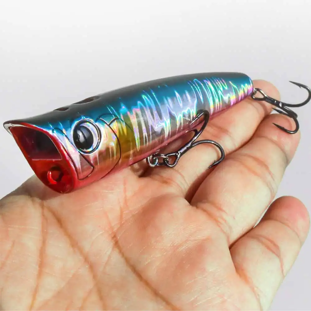 Topwate Popper Fishing Lure 75mm 90mm Floating Bubble Isca Artificial Hard  Bait Pesca Accesorios Mar Blackfish Leurre Equipment