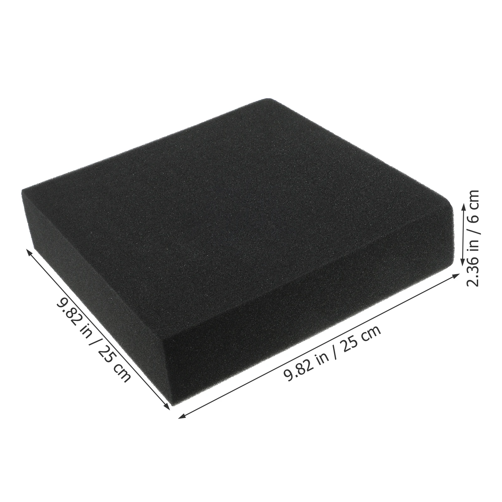 손으로 찢은 체크무늬 스폰지 250x250x80mm 검정색 폼보드 포장재 충격 방지 드론 카메라 라이너 깨지기 쉬운 품목