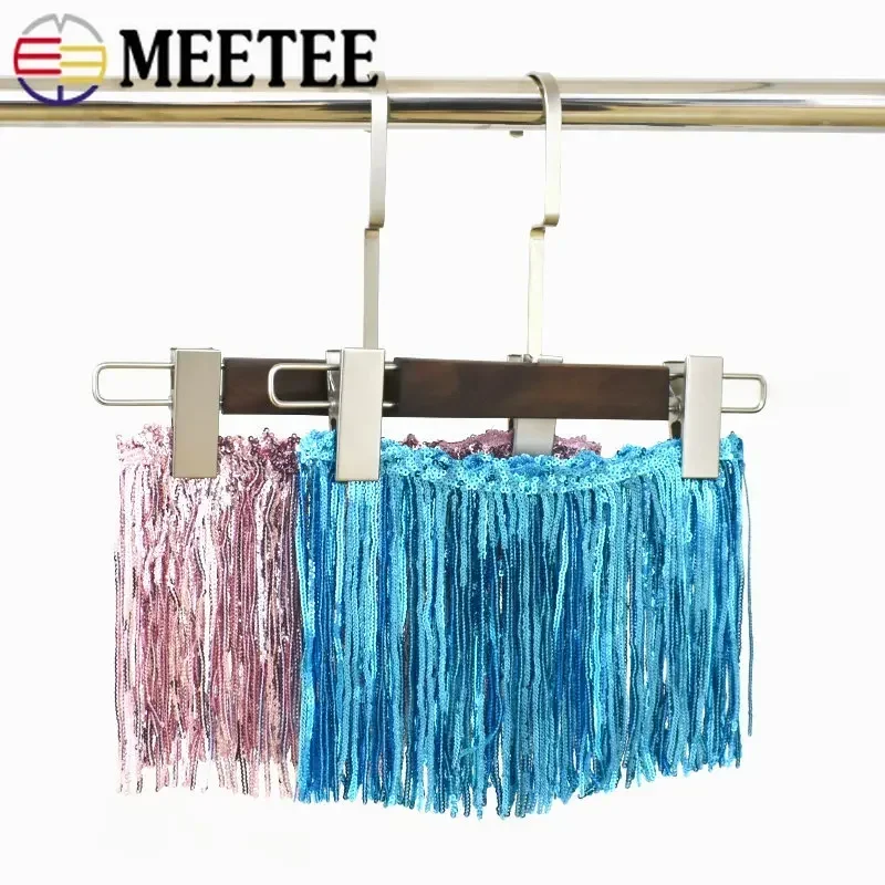 Lace Ribbon 1/2/4Yards 17cm Laser Sequins Tassel Lace Trim Glitter Fringe Ribbon for Show Clothes Dress DIY Crafts Sewing Accessories lace sewing accessories lace sewing supplies lace accessories lace garment accessories clothing accessories lace decoration clothing craft accessories tassel trim lace