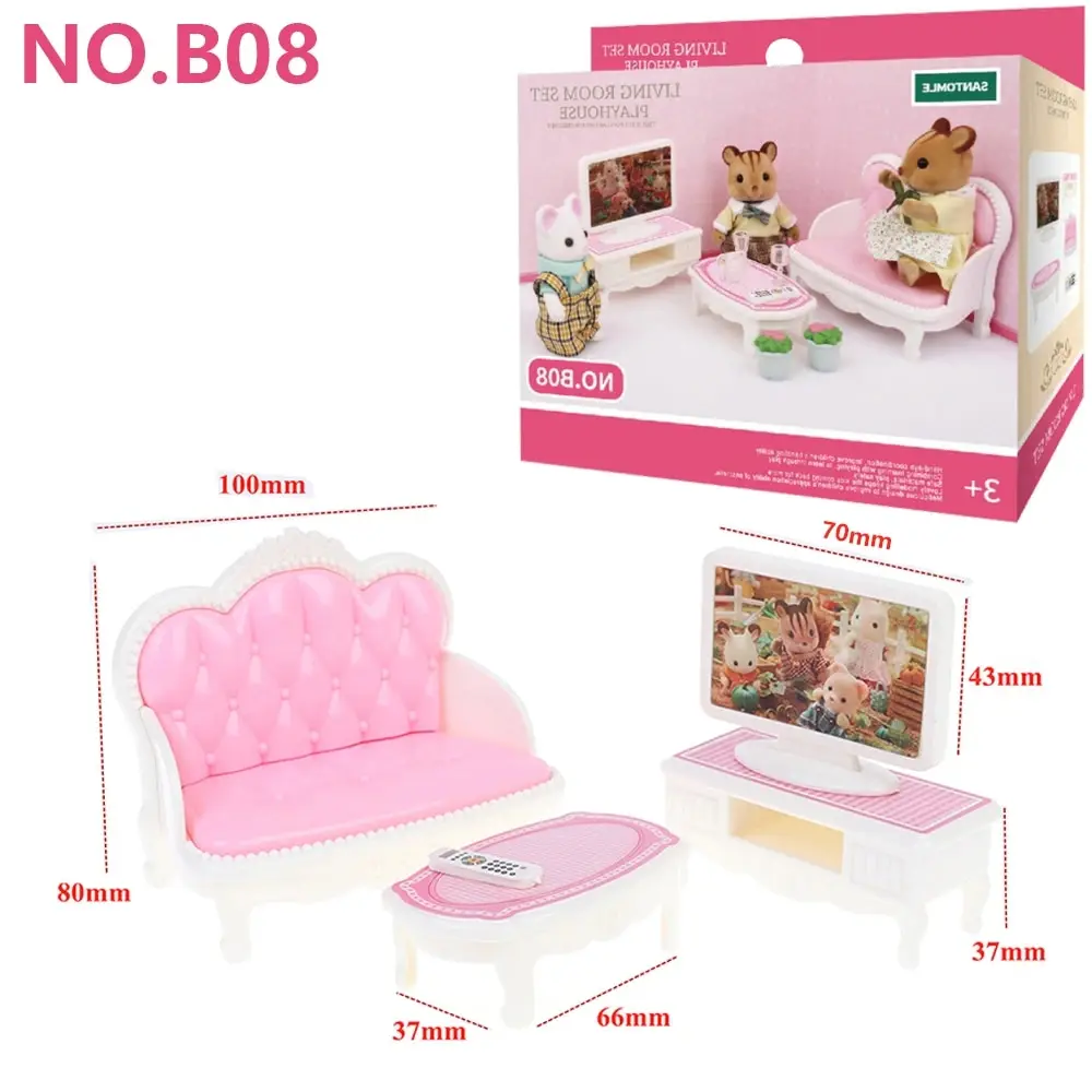 Miniature Dollhouse Furniture Set for Play House - Ideal Gift for Girls