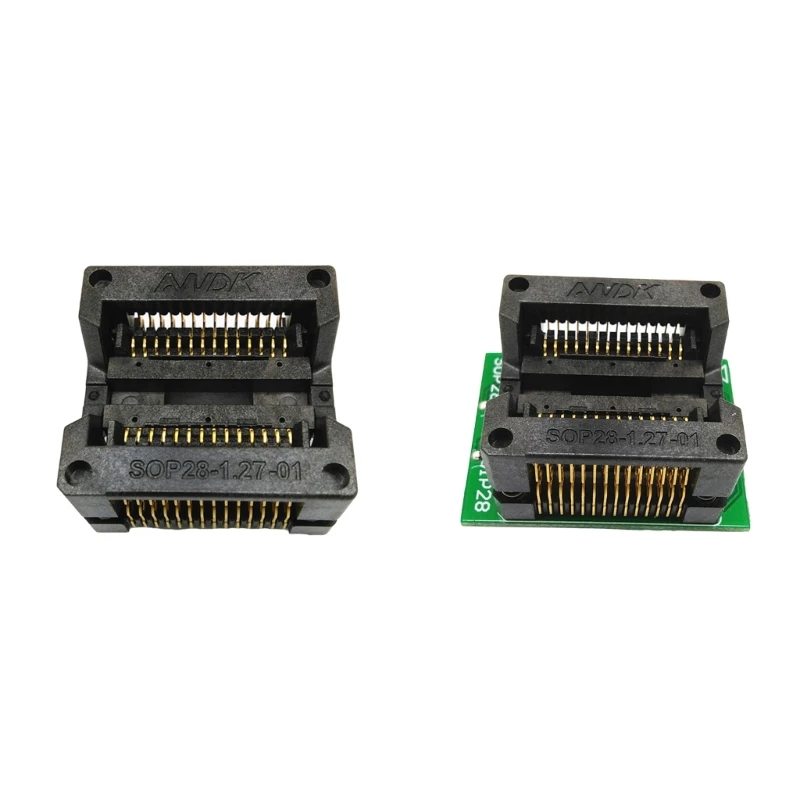 SOP28 to DIP28 Programming Adapter Test Socket Pitches 1.27mm Width 300mil SSOP28-1.27 OTS28(28)-1.27 Socket Adapter 87HC
